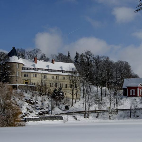 Schloss Stiege im Winter